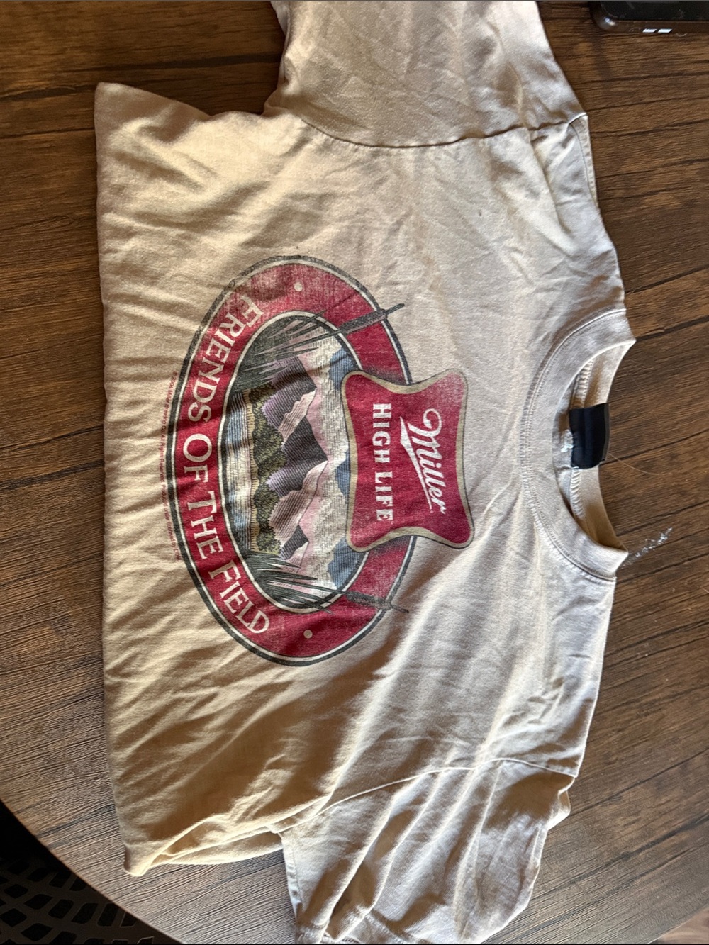Miller High Life 'Friends of the Field' Graphic Tee - Beige & Red